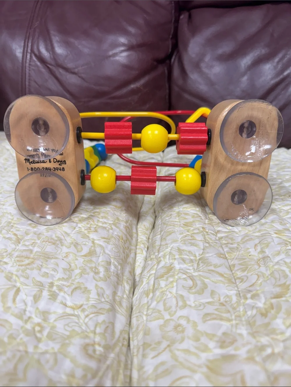 Melissa & Doug Colorful Wooden Bead Maze - Red Yellow Blue Green